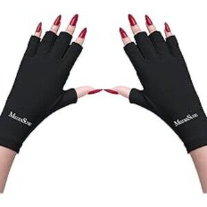 MelodySusie UV LED Shield Manicure Fingerless Gloves‎